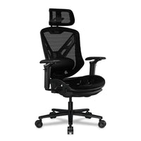 COUGAR Speeder Mesh Reclining & Tilting Chair with Retractable Footrest - Black-Motor Racing-Inspired Design: Sleek, racing car-inspired frame brings energy and elegance to your home office or gaming setup