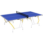 Soozier 9' x 5' Full Size Ping Pong Table-Folds into four for a smaller storage footprint than bi-folds
