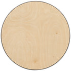 Flash Furniture 36" Round Wood Cocktail Table with 30" & 42" Columns-Quadruple Coated Polyurethane Varnish Top