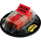 Post-it Flags, "Sign Here" Arrows, 1", Red, Desk Grip Dispenser, 200-Pack-Make sure no signatures are missed