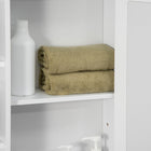 HOMCOM Wall Mount Medicine Cabinet with Mirror - White-Material: MDF, Glass  