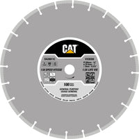 CAT 14" General Purpose Diamond Saw Blade -Segmented Rim for Faster Cutting: Enhances cooling and debris removal during dry or wet cutting