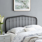 Modway Lennon Metal King Headboard - Black-Powder Coated Iron Construction