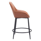 Zuo Vila Counter Stool - Brown - Set of 2-Assembly required