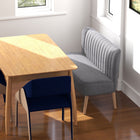 HOMCOM - Canapé d’amour rembourré 46 po avec pieds en bois - gris-Peut être placé n'importe où, du salon à la chambre, jusqu'au bureau à domicile.