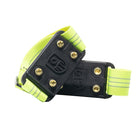 Impacto - Crampons à glace intermédiaires FRSCB en laiton anti-étincelles - Taille unique - Noir avec sangles vertes ignifugées - 1 paire-S’adapte au milieu de la chaussure pour éviter les glissades et les chutes dans des conditions glacées et humides