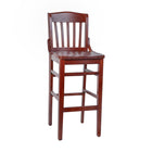 Flash Furniture HERCULES Series School House Back Mahogany Wood Restaurant Barstool-Wood Barstool