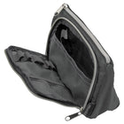 Merangue Pencil Case with Handle - Grey-Dual zippered compartments