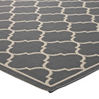 Modway - Avena Treillis en quadrifolie marocain intérieurs et extérieurs Tapis 9 pi l x 12 pi L - Gris et beige-8