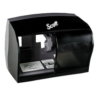 Scott - Distributrice de papier hygiénique en rouleau standard sans mandrin - Capacité de 2 rouleaux - Noire-1 distributrice de papier hygiénique en rouleau standard sans mandrin Scott/caisse