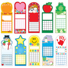 Creative Shapes Personal Incentive Charts Seasonal Pack - 240 Pack-Ideal for positive reinforcement, each chart has 25 squares, plenty of spaces for achievable goals and using with stickers, stamps, pens and more.