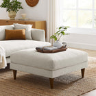 Modway Zoya Down Filled Overstuffed Ottoman - Ivory-Removable Cushion