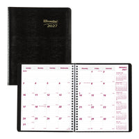 Brownline 2027 14-Month Monthly Planner Soft Cover - 8-7/8" x 7-1/8" - Black-14-Month: December 2026 to January 2028