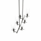 Modway Skylark 6-Light Chandelier - Clear/Black-Bulbs Not Included