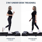 MotionGrey Walking Pad Treadmill - Portable Under Desk Cardio Fitness Treadmill - Black-Track time, distance, speed, steps, and calories on the LED display, with convenient remote control for easy adjustments