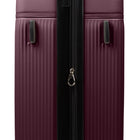 Bugatti Monaco 26.5" Hardside Medium Check-in Luggage - Vegan Leather Trim -  Fig-Double 360-degree spinner wheels for smooth
and quiet rolling (8 wheels)