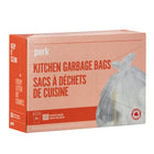 Perk Kitchen Garbage Bags - White - 100 Pack-56cm x 61cm