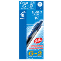 Pilot G-2 Gel Ink Roller Ball Pens Retractable Refillable - 0.7mm - Blue - 12 Pack (BLG2-7-BE)  -Roller ball pen