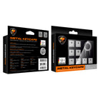 Cougar Metal Keycaps 8-Pieces Set for Mechanical Keyboards-The electroplating procedure endows the keycaps with resistance to scratches and abrasions and protects them from discoloring