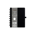 Cambridge Small Disc Office Notebook - 8.75" H x 6.67" W - Black-Durable PU black cover in with rounded corners and disc bound spine