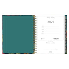 Blueline 17 Months Weekly/Monthly Planner - August to Dec - 11" H x 8"-1/2" W - Flower Design - English-Includes reference calendars