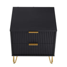 Manhattan Comfort DUMBO Modern Nightstand, Dresser Set and 5-Drawer Tall Dresser Set - Black-10