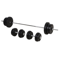 Soozier 145 lb Adjustable Dumbbell & Barbell Set-Just takes a few seconds to assemble it, then you can focus on exercise 