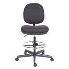 TygerClaw – Chaise de bureau de type tabouret à dossier mi-élevé, en tissu (TYFC3306)-Soutien lombaire intégré