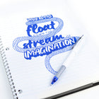 Pentel Floatune Rollerball Pen - 0.8 mm - Blue-The textured grip provides comfort and control for long writing sessions