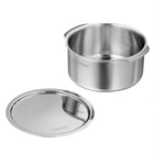 Tramontina - Utsava Casserole couverte en acier inoxydable à 3 couches-Taille parfaite : 2,4 Qt pour 2-3 personnes, idéale pour petits repas familiaux et accompagnements