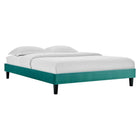 Modway Juniper Channel Tufted Performance Velvet Full Platform Bed - Teal-9