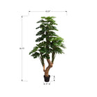 Monarch Specialties - Plante Artificielle - 83 po Heur - Arbre Monstera - Mis En Pot - Touche Réelle - Feuilles Vertes - Pot Noir-Pas besoin d'entretien, d'arrosage ou de conditions d'éclairage particulières pour un accent décoratif sans souci