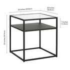 Hudson&Canal Ada 20"W Square Side Table - Blackened Bronze-9