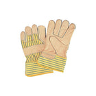 Zenith Safety - Gants D'Ajusteur De Qualité Standard, Moyen, Paume En Cuir Fleur De Vache, Doublure En Coton, paquet de 24-Matériau du poignet Caoutchouté
