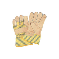 Zenith Safety - Gants D'Ajusteur De Qualité Standard, Moyen, Paume En Cuir Fleur De Vache, Doublure En Coton, paquet de 24-Matériau du poignet Caoutchouté