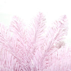 HOMCOM 6' Pencil Artificial Christmas Tree with Snow-Flocked Branches - Pink-A stable base keeps the tree upright