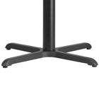 Flash Furniture – Pied de table de restaurant en fonte d’acier 30 x 30 po, base en X, colonne hauteur table 3 po de diam., noir-Assemblage facile de 2 pièces avec un seul boulon