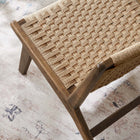 Modway - Saoirse Fauteuil d’accent en bois de corde tressée - Noyer naturel-Protège-pieds pour la protection du sol