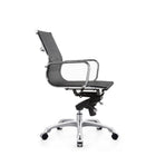 Plata Import Martha Office Chair Mesh Low Back Adjustable Height Metal Frame - Black-Seat 17" W x 17 " D; Back: 19" H