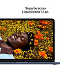 Apple - Portatif MacBook Neo 13 po avec Touch ID - A18 Pro - SSD 512 Go - Mémoire 8 Go - Indigo - Français-à votre avantage, en son et en image - MacBook Neo intègre une caméra FaceTime HD 1080p, un réseau de deux micros qui amplifient votre voix pour une clarté exceptionnelle, et deux haut-parleurs latéraux qui diffusent un son immersif en Audio spatial