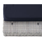 Modway Conway Sunbrella Outdoor Patio Wicker Rattan Ottoman - Light Grey/Navy-Non-Marking Foot Glides