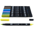 Tombow Dual Brush Pen, Landscape, 10/Pack-Odor-less & Non-bleed Water-based Ink