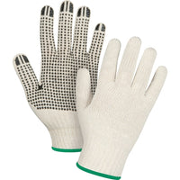 Zenith Safety Dotted Gloves, Poly/Cotton, Single Sided, 7 Gauge, X-Large, 240 Pack-Coating Single Sided