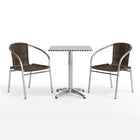 Flash Furniture – Table carrée de 23,5 po en aluminium avec 2 sièges en rotin, intérieur/extérieur (TLH24SQ020CHR2)-6