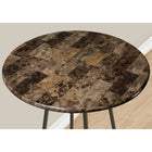 Monarch Specialties 2310 Home Bar - 30"Dia/Espresso Marble/Coffee Metal-Seating up to 2 people, place this pub style table in a small kitchen, condo, or apartment for some casual drinks or intimate dining.