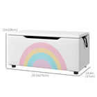 Qaba Kids Bench Toy Box Storage - White-Keep toys and essentials neatly tucked away 