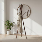 Decent Living Wooden Coat Rack - Walnut Finishing on Ashwood-7