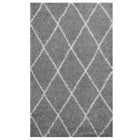 Modway - Toryn Réseau en losange Tapis 5 pi l x 8 pi L Shag Area - Gris et Ivoire-Tapis Diamond Trellis Area Shag
