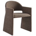 Modway Talia Upholstered Fabric Dining Armchair - Mocha-Soft Slub Weave Fabric Upholstery