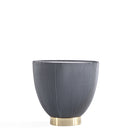Manhattan Comfort - Lot de 2 tables d’appoint Anderson 46,8 cm modernes en similicuir gris-Livré chez vous entièrement assemblé Aucun assemblage requis